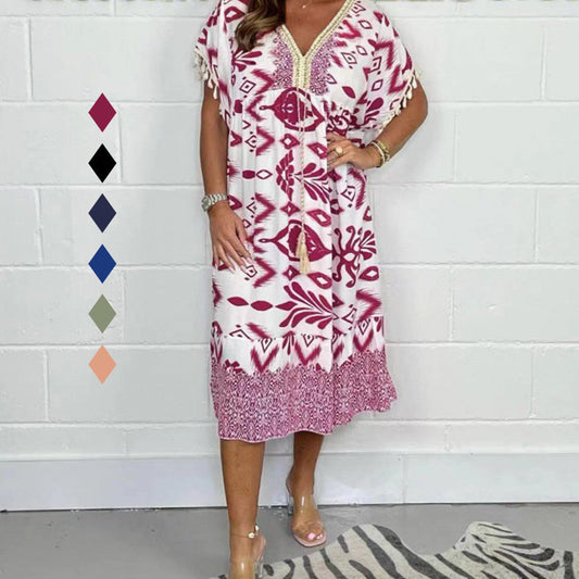 🌸Fringe Splicing hosszú ruha