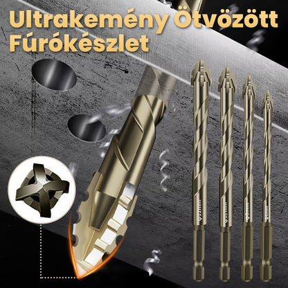 🔥 Nagy szilárdságú 4-flute fogazott excentrikus fúrókészlet