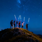 🏔️🔦 Világító taktikai túrabotok – Könnyű, összecsukható, LED-es túrabotok 🌄✨