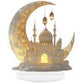 Tischdekoration mit Ramadan-Moscheemotiv und Sockel, 1 Stück, 2D-Acryl-Tischornament mit flacher Optik, multifunktionale Dekoration für Esstisch, Büro oder Schreibtisch im Studentenwohnheim.