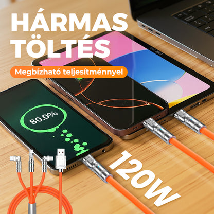 3 az 1-ben forgatható töltőkábel