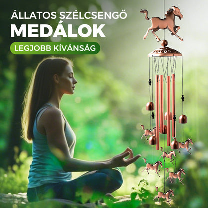 🔔 Kézzel készített réz szélharang ló motívummal – 40% kedvezmény! 🔥