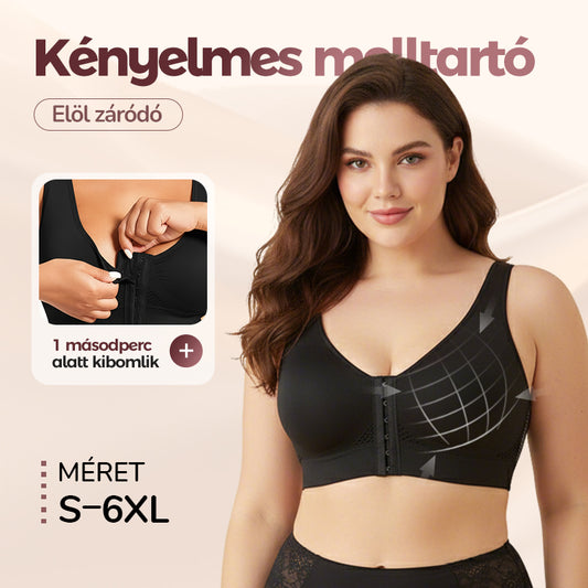 【1+1 ingyen】Melltartó nőknek, merevítő nélkül, elöl zárással