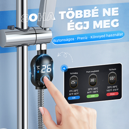 💧Zuhanyhőmérő🌡️ Nincs több találgatás – azonnali hőmérséklet! 🚿