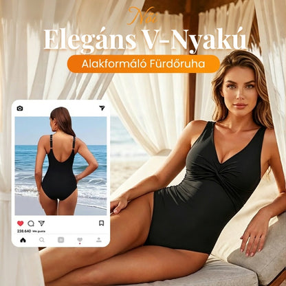 ☀️🏖️ Női, derékvonalat kiemelő egyrészes fürdőruha 🩱 Strandoláshoz kiemelt alakformálással 💕