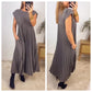 【M-3XL】2025💕Női pliszírozott ruha egyszínűben👗