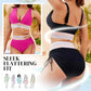 ⛱️ S-4XL 🌺 Magas Derekú Hasformáló Színblokk Bikini Szettek 🌈👙