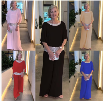 🌸2025 Elegáns kétrészes Colorblock készlet flitterekkel