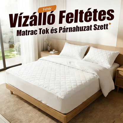 ✨Vízhatlan, tűzött matracvédő és párnahuzat szett