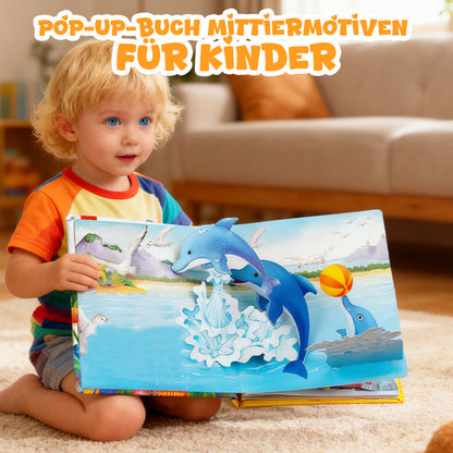 📚✨ Állatos mintákkal díszített pop-up könyv gyermekeknek
