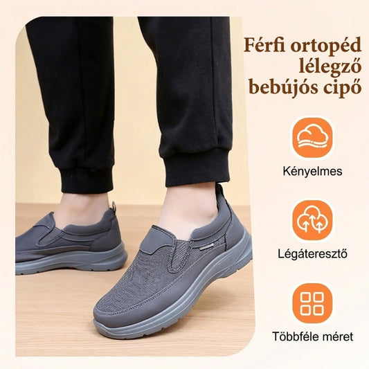 👟2026 Új ortopédiai szellőző férfi csizma – Slip-On stílus