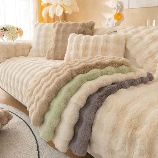 Megvastagított nyúlszőr kanapéhuzat