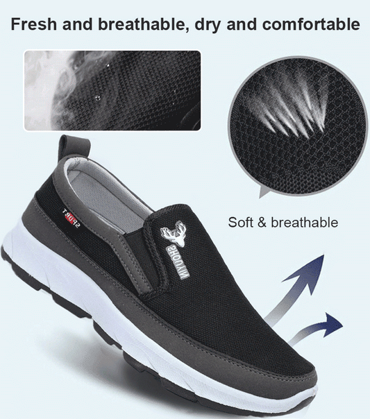 🔥 Férfi Csúszásmentes Vászon Loafer Cipők 👞✨