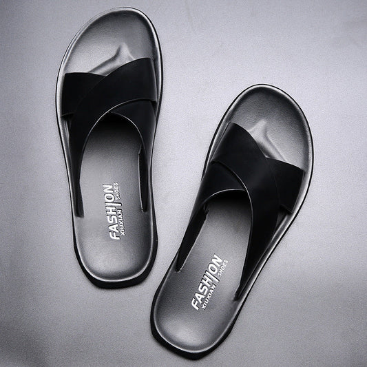 🏖️🔥50% KEDVEZMÉNY MINDEN MODELLRE!🔥🏖️ Férfi strandpapucs, valódi bőrből™👞🌞