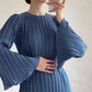 💕Új, elegáns ruha szélesített ujjú ujjakkal - ✨Tempós és hízelgő
