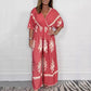 Női V-nyakú széles szárú Jumpsuit