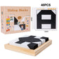 🧩 FEKETE-FEHÉR MONTESSORI PUZZLE | 48 db ECO ABS BLOKK | 3-8 Éves Korosztály | Térbeli Logika Fejlesztő
