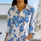 👗 Női Nyári Ruha Lenvászonnal - Elegáns Ingstílusú, Lélegző Nyomtatott Design 🏖️