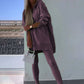 ✨ 2024 ÚJ TERMÉKEK 💖 KAPUCNIS PULÓVER ÉS JOGGER LEGGINGS 2 DARABOS SZETT