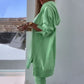 ✨ 2024 ÚJ TERMÉKEK 💖 KAPUCNIS PULÓVER ÉS JOGGER LEGGINGS 2 DARABOS SZETT