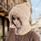 🧢 NŐI TÉLI EGYRÉSZES KÖTÖTT KÖTÖTT SAPKA SÁL MASZK
