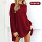 👗NŐI EGYSZÍNŰ HOSSZÚ UJJÚ HOSSZÚ UJJÚ KEREK NYAKÚ BLÚZ