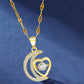 ✨🌙CRESCENT HEART ELEGÁNS NŐI NYAKLÁNC