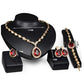 💎 ELEGÁNS FAUX GEMSTONE NYAKLÁNC SZETT