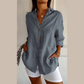 💗Klasszikus Rakott Textúrájú, Egygombos Galléros Női Ing【M-4XL】