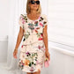 🌸Spring Specials🌸 Multi-plant Floral Print Cascade Dress【S-5XL】