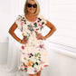 🌸Spring Specials🌸 Multi-plant Floral Print Cascade Dress【S-5XL】
