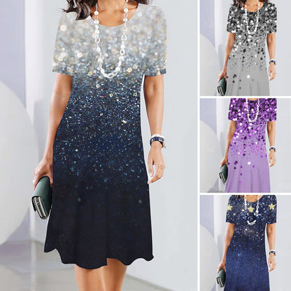 🌸【S-4XL】Elegáns ruha gradiens színben