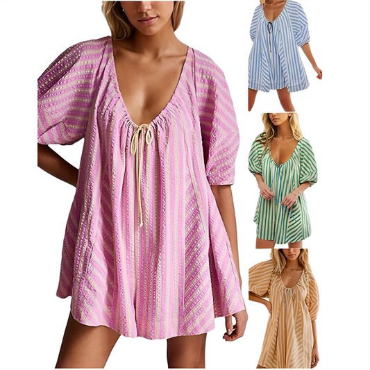 Puff Sleeves V nyakú nadrág nőknek