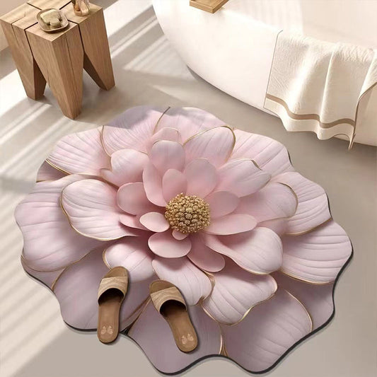 3D alakú virágos kovaföld nedvszívó padlószőnyeg🏡🌸