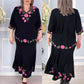 【S-4XL】🌷Női elegáns V-nyakú virágos ruha