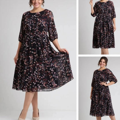 🎀 Virágmintás, rövid ujjú ruha