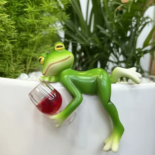 🐸Miniatűr béka figurák növényi dekorációk