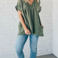 ✨【S-3XL】Raw Edge Gauze női blúz