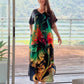 【S-4XL】👗Plusz méretű nyomtatott hosszú ruha