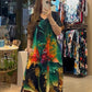 【S-4XL】👗Plusz méretű nyomtatott hosszú ruha