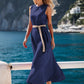 【S-2XL】👗Elegáns egyszínű ruha övvel