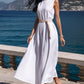 【S-2XL】👗Elegáns egyszínű ruha övvel