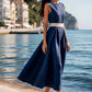 【S-2XL】👗Elegáns egyszínű ruha övvel
