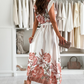 【S-2XL】🌺Női elegáns nyomtatott V-nyakú ruhák