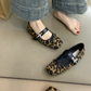 🎀Elegant Women's Square-Toe Flat Mary Janes Shoes with Buckle & Bow Detail