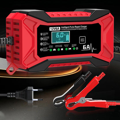 🔥Intelligens akkumulátortöltő autóhoz és motorkerékpárhoz