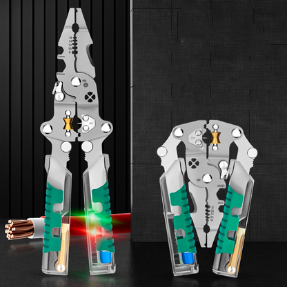 🎁 Ajándék: Csatlakozó reteszek*10🔧Többfunkciós összecsukható elektromos fogó