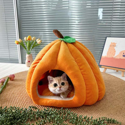🐱🐶Meleg és kényelmes, félig zárt kisállatágy