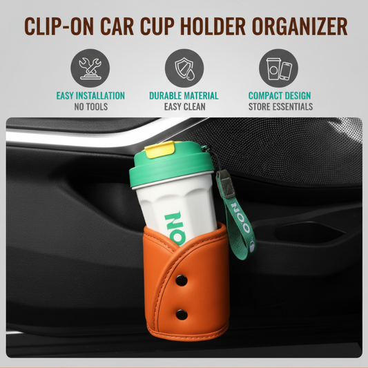 Többfunkciós, bekattintható autós pohártartó-szervező