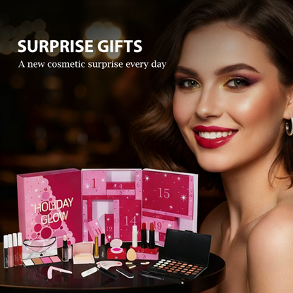 🎄💄 Átfogó kollekció, amely 40 árnyalatú szemhéjpúder palettát és különféle kozmetikumokat tartalmaz 🎁